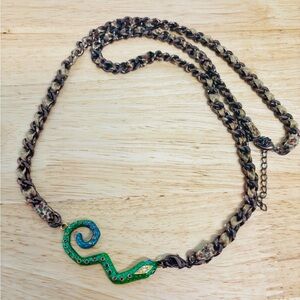 Green and Blue Snake Necklace